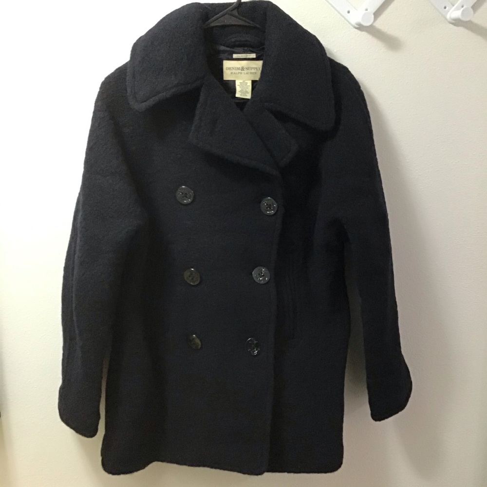NEW POLO RALPH LAUREN Polo Wool Pea Coat RARE - Picture 14 of 16